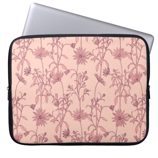 Vintage Elemente, nahtloser Hintergrund. Laptopschutzhülle (Vorderseite)