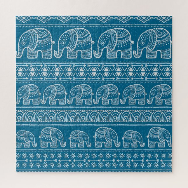 Vintage Elephant Frame Illustration (Vertikal)