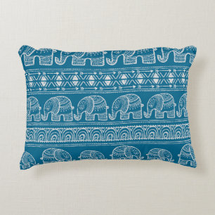Vintage Elephant Frame Illustration Dekokissen