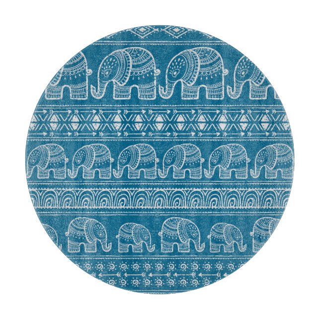 Vintage Elephant Frame Illustration Schneidebrett (Vorderseite)