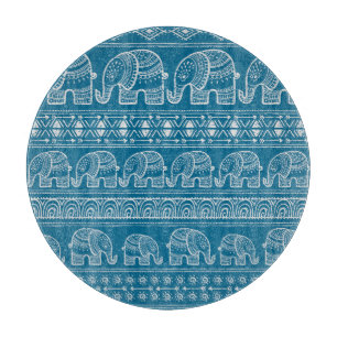 Vintage Elephant Frame Illustration Schneidebrett