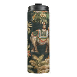 Vintage Elephant Jungle Tumbler – Exotic Tropical Thermosbecher
