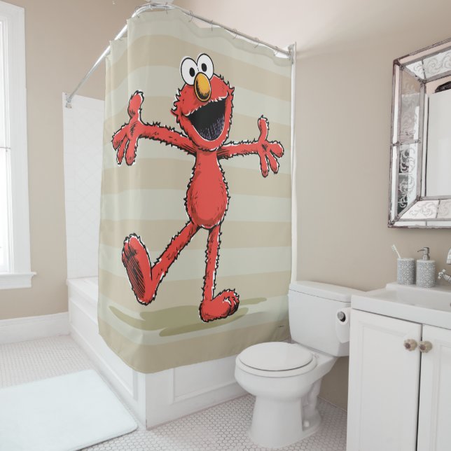 Vintage Elmo Duschvorhang (Beispiel)