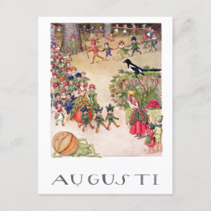 Vintage-Elsa-Beskow-August-Postkarte Postkarte