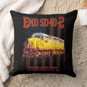 Vintage EMD SD40-2 Diesel-Lokomotive - amerikanisc Kissen