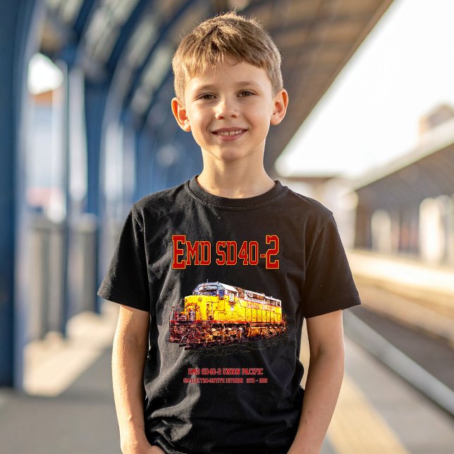 Vintage EMD SD40-2 Diesellokomotive T-Shirt (Vintage EMD SD40-2 Diesel Locomotive. Boy Basic T-Shirt)