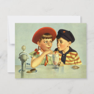 Vintage Enfants, Malt Shop Invitation