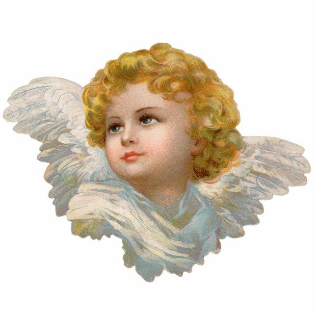 Vintage Engel-Fotoskulptur Freistehende Fotoskulptur (Vorne)