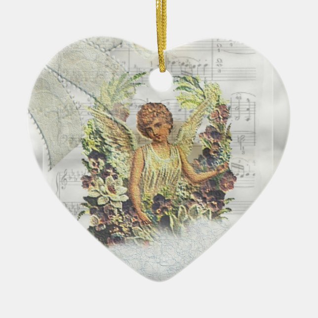 Vintage Engel Keramik Ornament (Vorne)