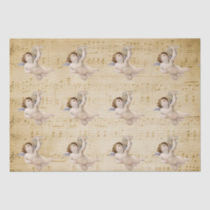 Vintage Engel - Musikalisches Notizzettel Seidenpapier