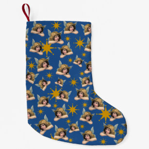 Vintage Engel & Sterne Kleiner Weihnachtsstrumpf