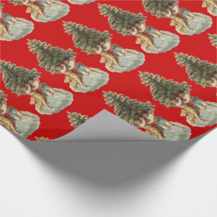 Vintage Engel & Tree Geschenkpapier