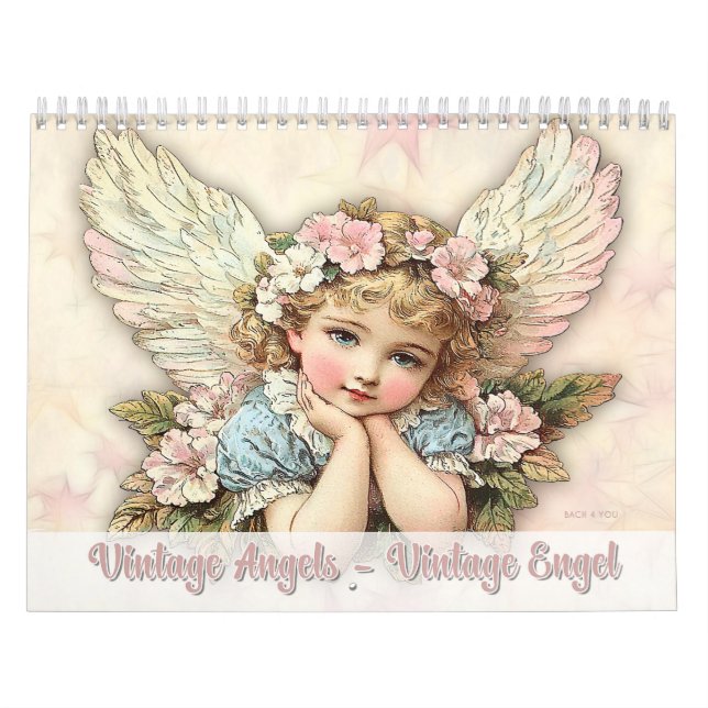 Vintage Engel - Vintager Engel Kalender (Titelbild)