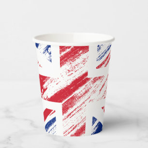 Vintage England-Flagge Pappbecher