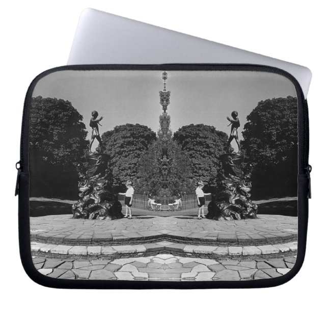 Vintage England London Peter Pan statue Kensington Laptopschutzhülle (Vorderseite)