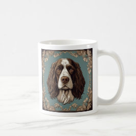 Vintage englische springer spaniel kaffeetasse