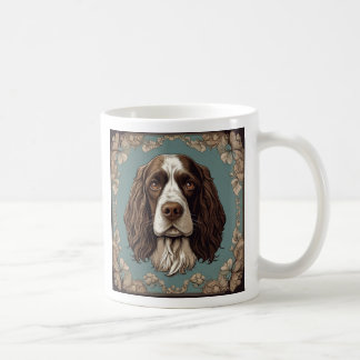 Vintage englische springer spaniel kaffeetasse