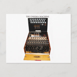 Vintage-Enigma-Maschine militärische Geheimcodes Postkarte
