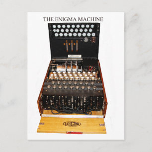 Vintage-Enigma-Maschine militärische Geheimcodes Postkarte