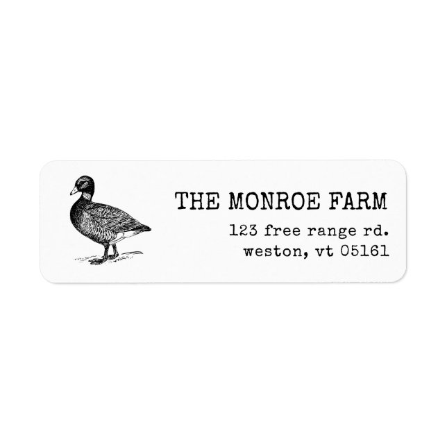 Vintage Entenfarm | Rücksendeadresse (Vorne)