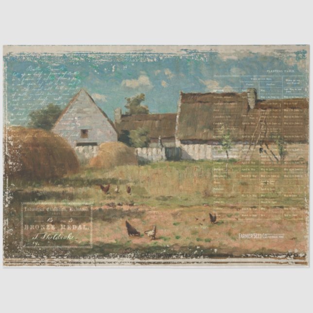 Vintage Entkopplung Seidenpapier (Vorderseite)