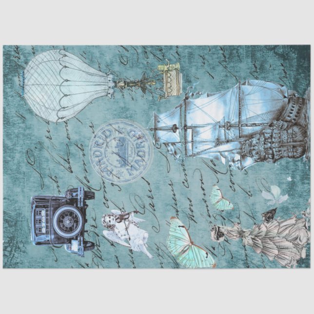 Vintage Entpackung 20" x 30" Tissue Paper Seidenpapier (Vorderseite)