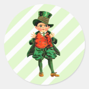 Vintage Entwurfs-St Patrick Tagesaufkleber Runder Aufkleber