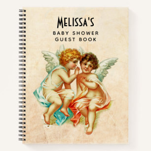 Vintage Ephemera Angel Cherubs Livre d'or