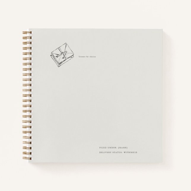 Vintage Epistolary Aesthetic Notizbuch (Vorderseite)