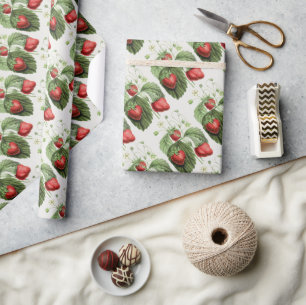 Vintage Erdbeere Geschenkpapier
