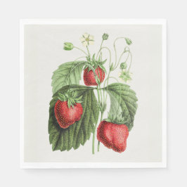 Vintage Erdbeere Serviette