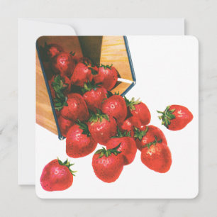 Vintage Erdbeeren in Körben, Obstbeeren