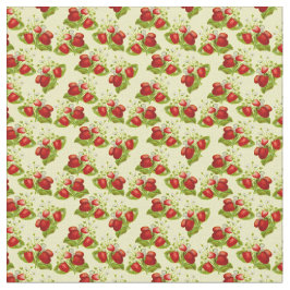 Vintage Erdbeeren mit Kernbrennstoff, gelbe Erdbee Stoff