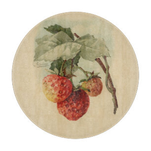 Vintage Erdbeeren Schneidebrett