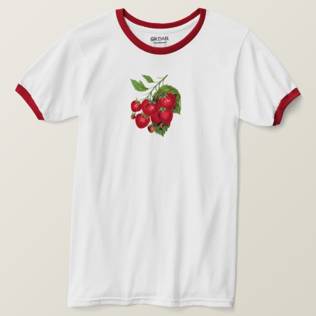 Vintage Erdbeeren T-Shirt (Design vorne)