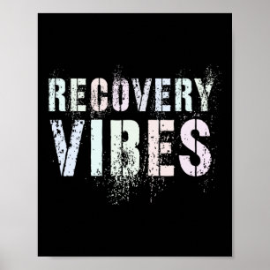 Vintage Erholung Vibes Sober Clean Om Na Family Su Poster