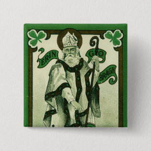 Vintage - Erin Go Bragh - St. Patrick's Grüße Button