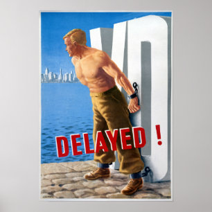 Vintage Erkrankung des Poster