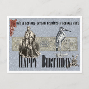 vintage ERNSTHAFT! GEBURTSTAGSGRUSS POSTKARTE