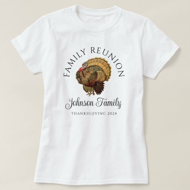 Vintage Erntedank Family Wiedersehen T-Shirt (Design vorne)