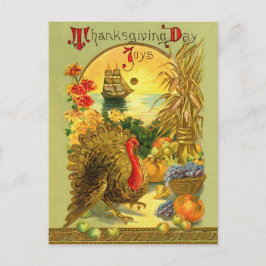 Vintage Erntedank-Tagespostkarte Feiertagspostkarte
