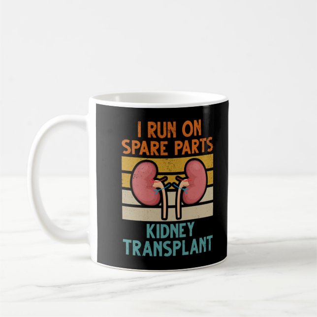 Vintage Ersatzteile für Nierentransplantationen Kaffeetasse (Links)