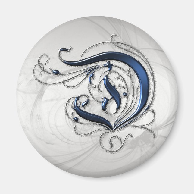 Vintage erste D Magnet (Vorne)