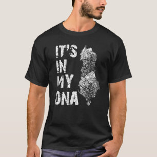 Vintage Es steckt in meiner DNA Albanien Karte Fin T-Shirt