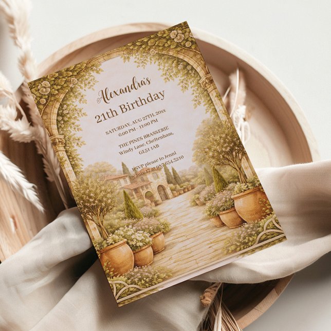 Vintage Estate Garden Birthday Einladung (Von Creator hochgeladen)