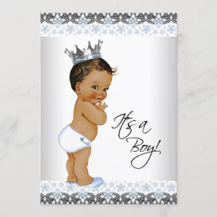 Vintage Ethnic Prince Baby Boy Dusche Einladung