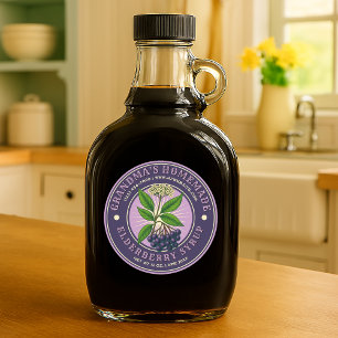 Vintage Étiquette Modèle de sirop d'Elderberry