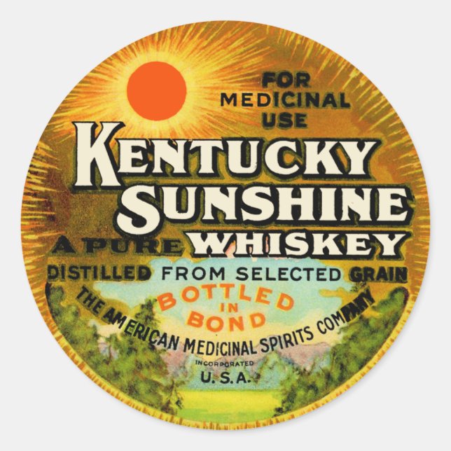Vintage Étiquette Whiskey Kentucky (Devant)