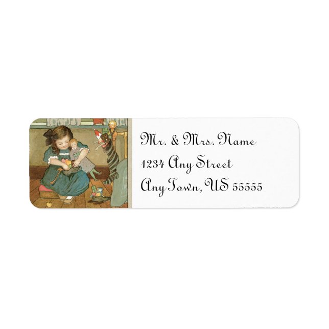 Vintage Étiquettes de adresse de Noël (Devant)