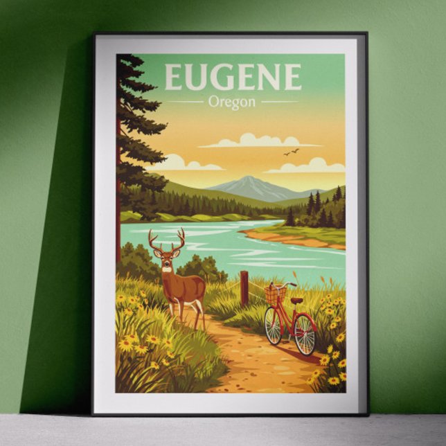 Vintage Eugene Oregon Poster (Von Creator hochgeladen)